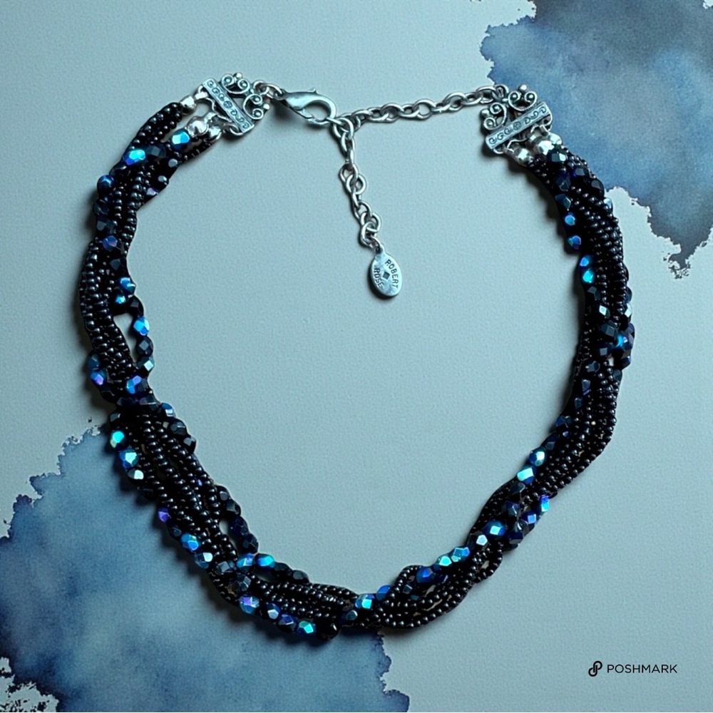 💖 Robert Rose Twisted Multi Strand Beaded Necklace 💖